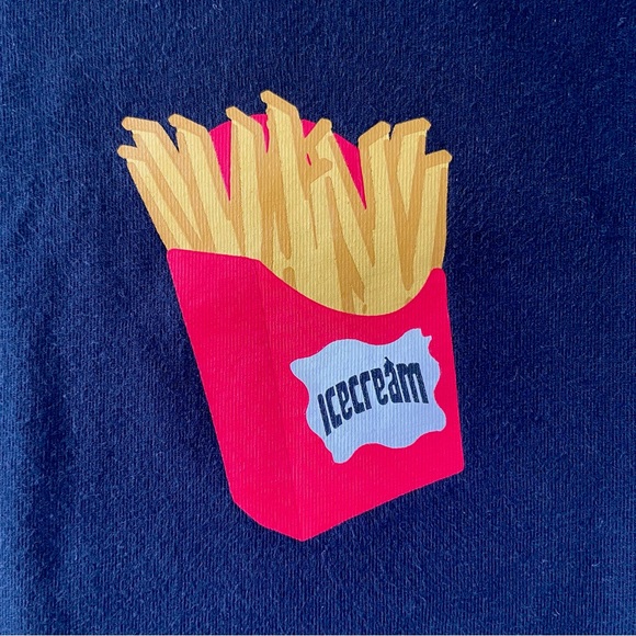 Icecream Billionaire Boys Club Toddler Black T-Shirt with Fries in 4T - Picture 6 of 6